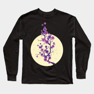 Sakura Japanese Cherry Blossom Long Sleeve T-Shirt